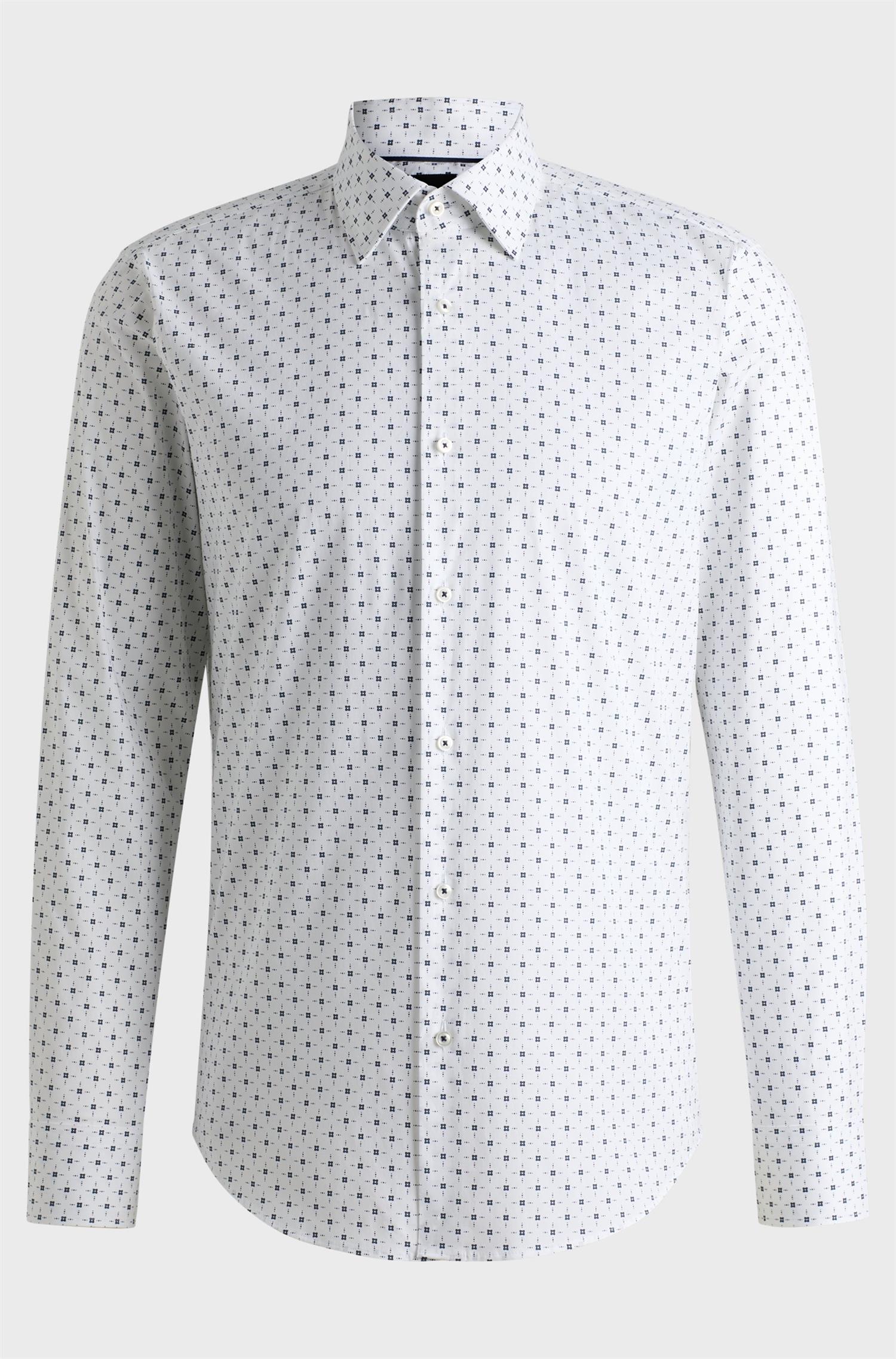 JOE KENT SHIRT IN PRINTED STRETCH COTTON POPLIN