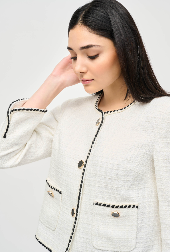 Bouclé Jacket With Contrast Trim