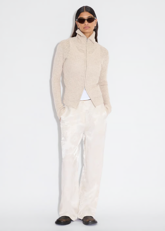 LUKA JACQUARD TROUSER-SAND