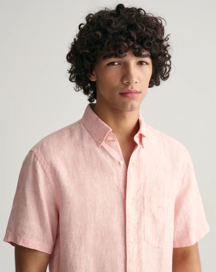 REGULAR LINEN STRIPE SS SHIRT SS24