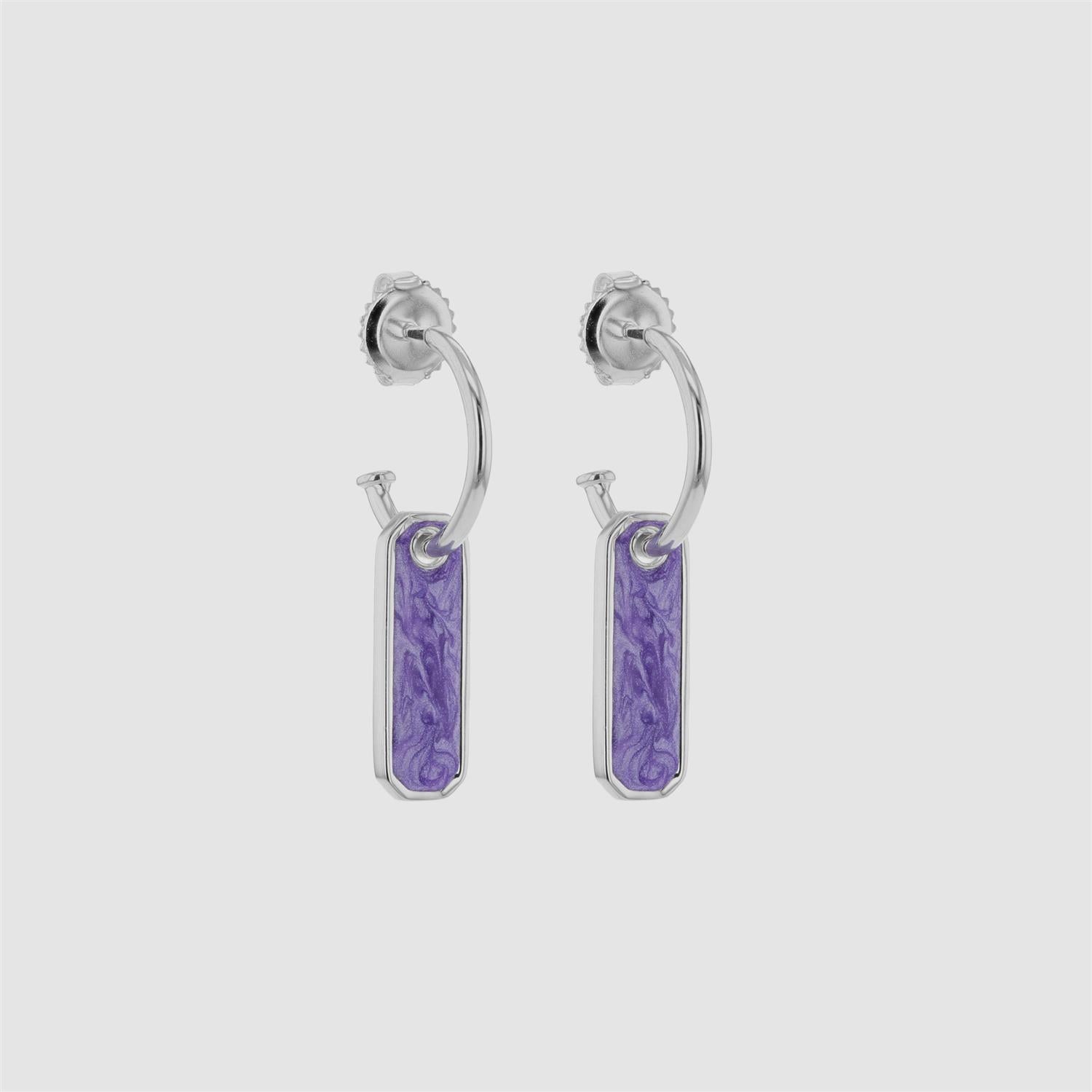 BRUSH STOKES EARRING PURPLE