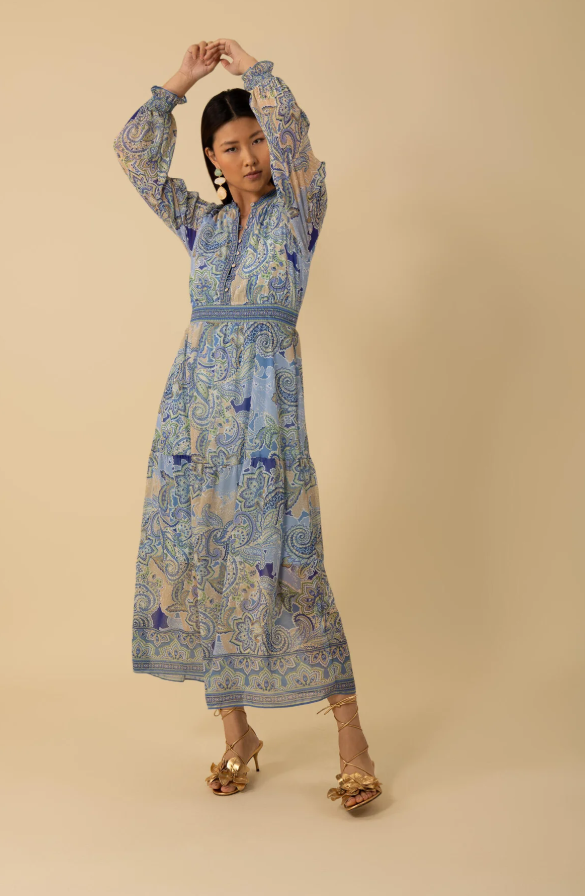 SHELBY LONG DRESS BLU