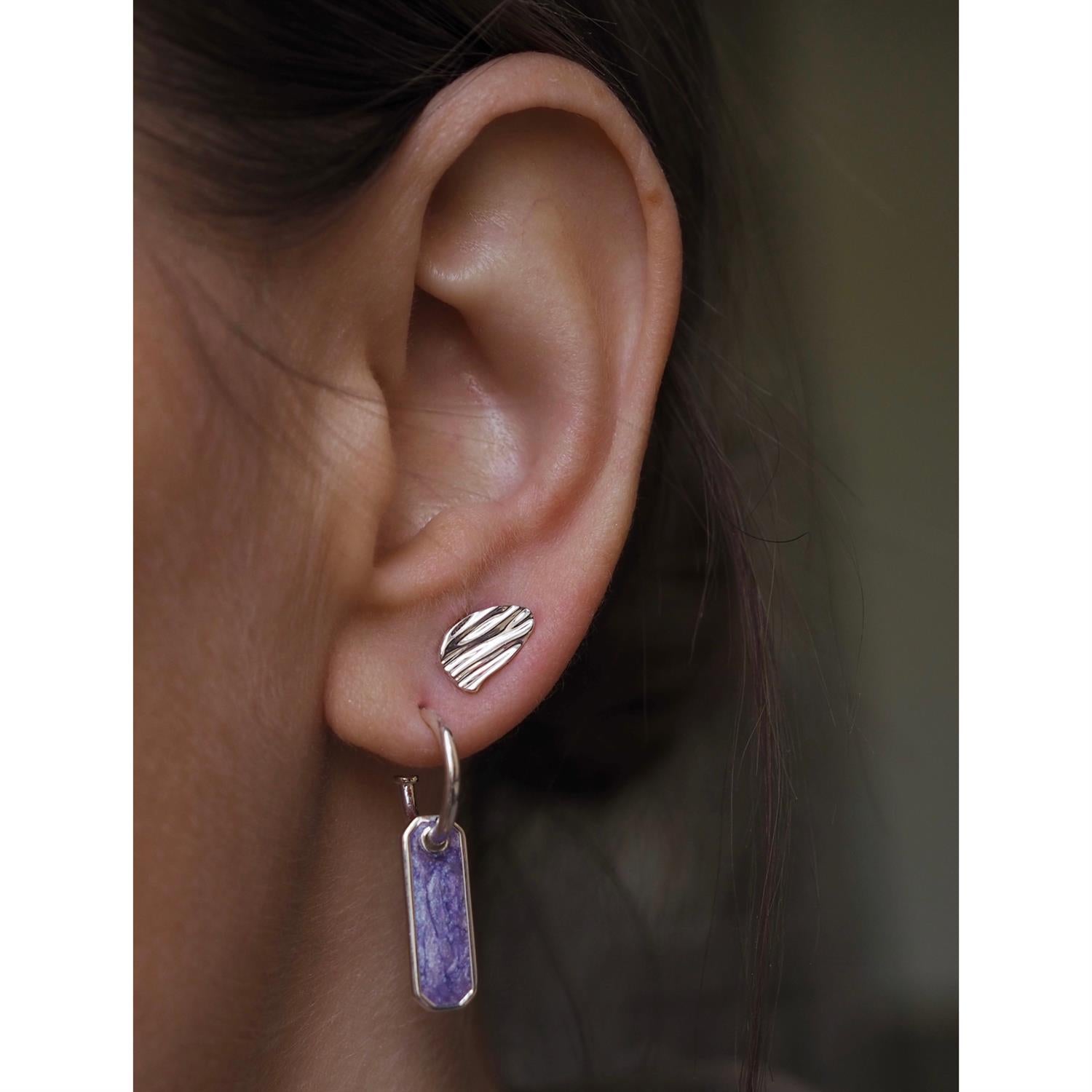 BRUSH STOKES EARRING PURPLE