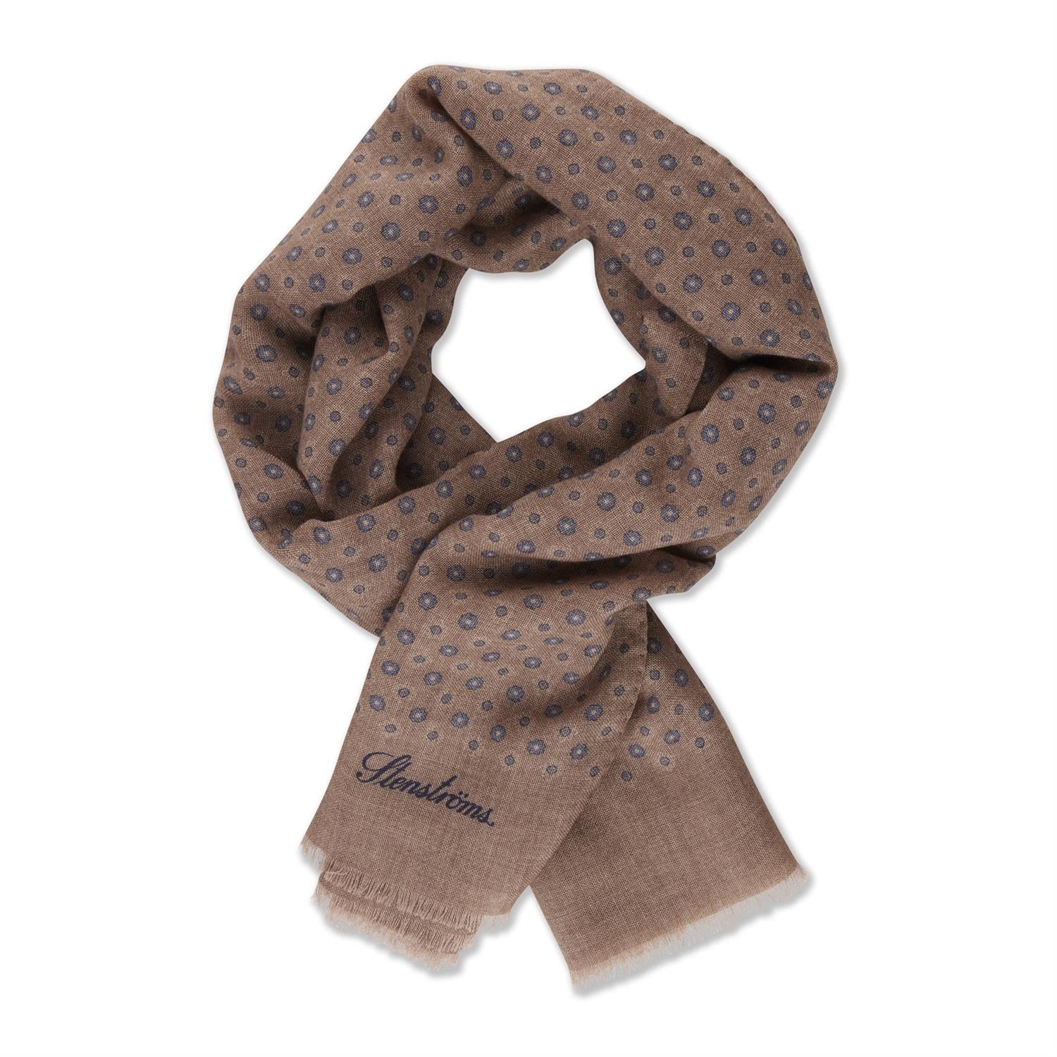 PATTERNED WOOL SCARF AW23