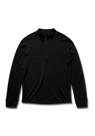 PE WOOL BAMBOO HALF ZIP SWEATER