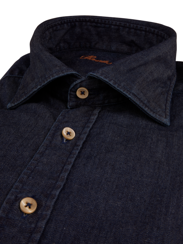 Blue Denim Stretch Shirt