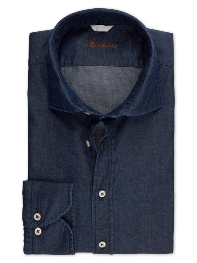 Blue Denim Stretch Shirt