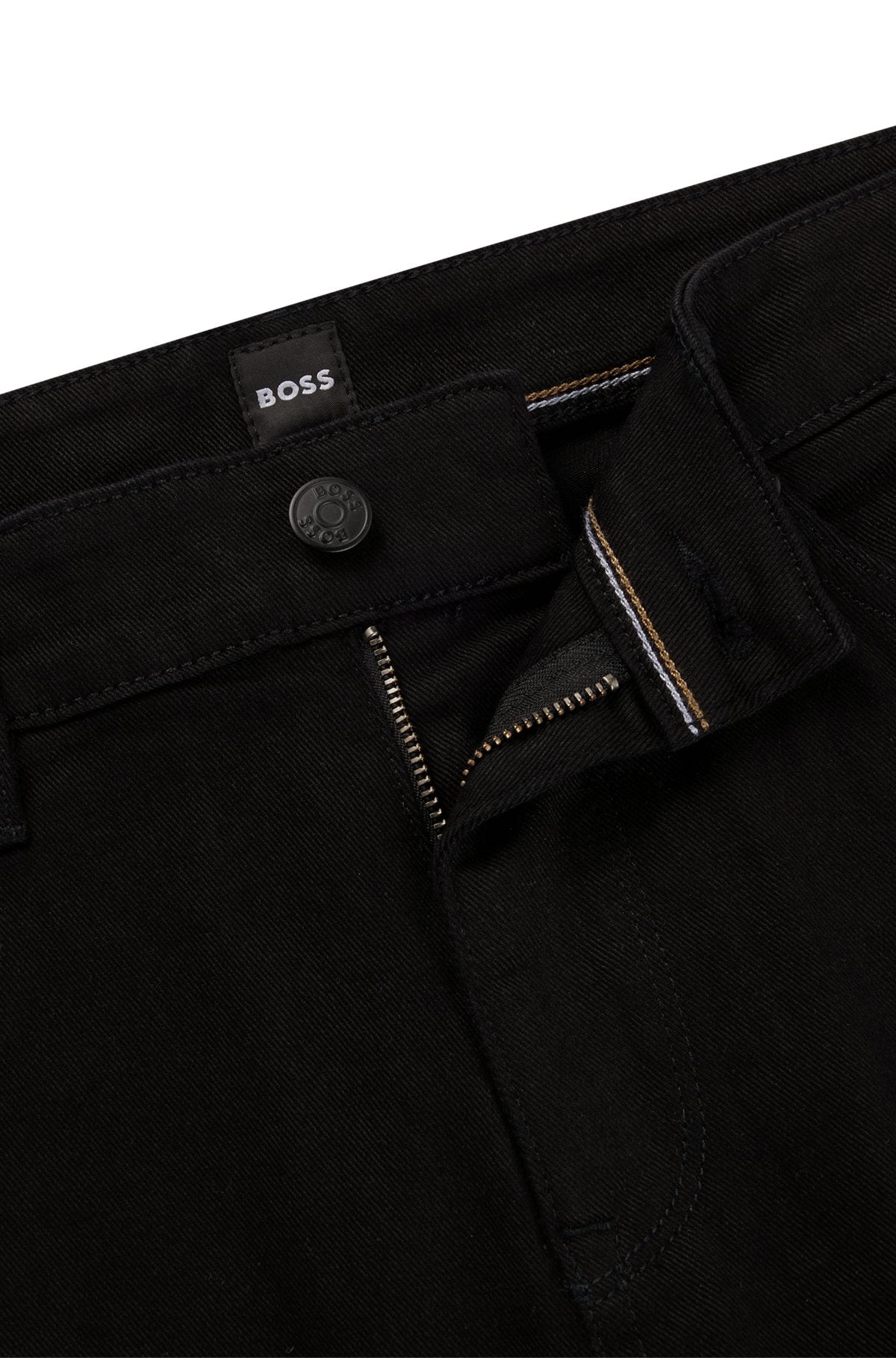 REGULAR-FIT JEANS IN BLACK-BLACK ITALIAN DENIM