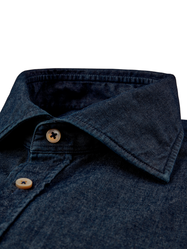 Blue Denim Stretch Shirt