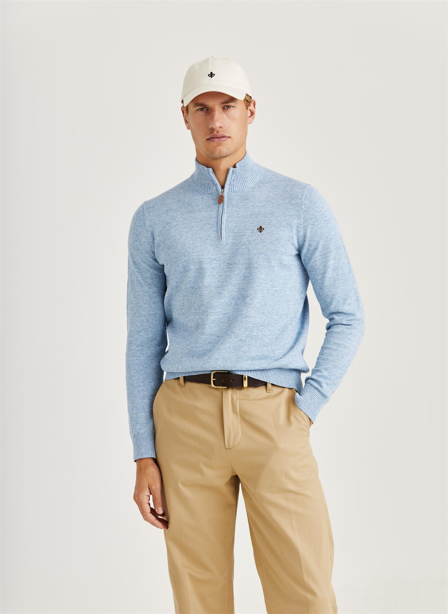 RANDALL HALF ZIP LIGHT BLUE