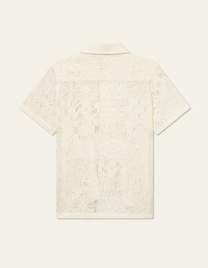 HECTOR LACE SS SHIRT IVORY