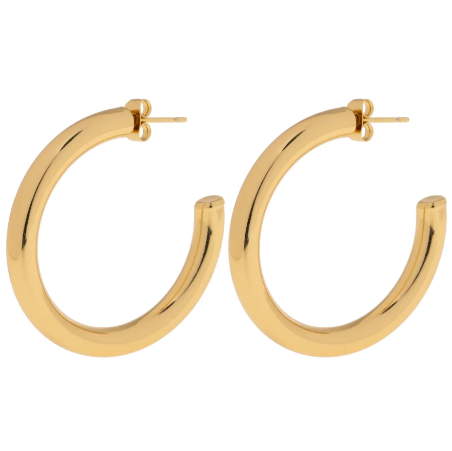 Elianna - Large Statement Hoop Earrings Stainless Steel