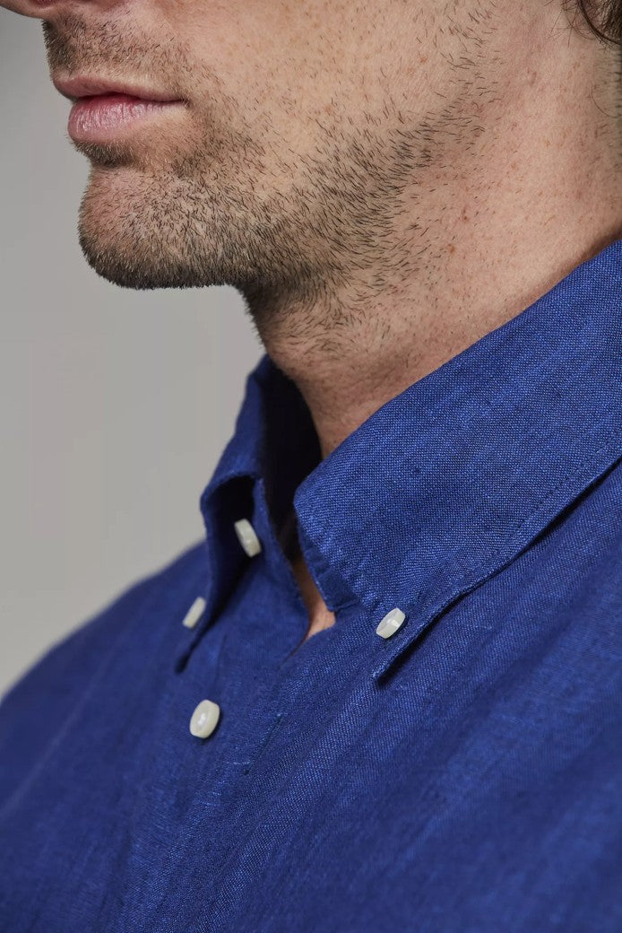 CLASSIC LINEN SHIRT DARK BLUE