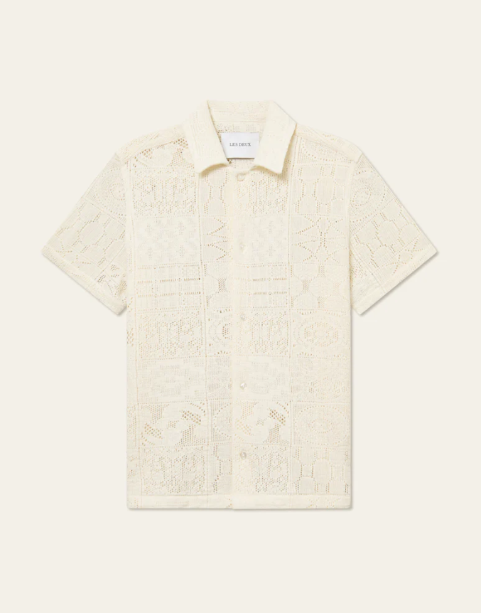 HECTOR LACE SS SHIRT IVORY