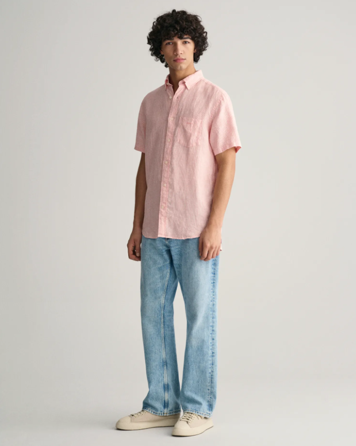 REGULAR LINEN STRIPE SS SHIRT SS24