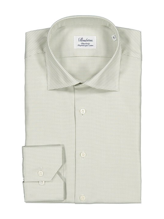 CHECKED TWILL FITTED BODY SHIRT